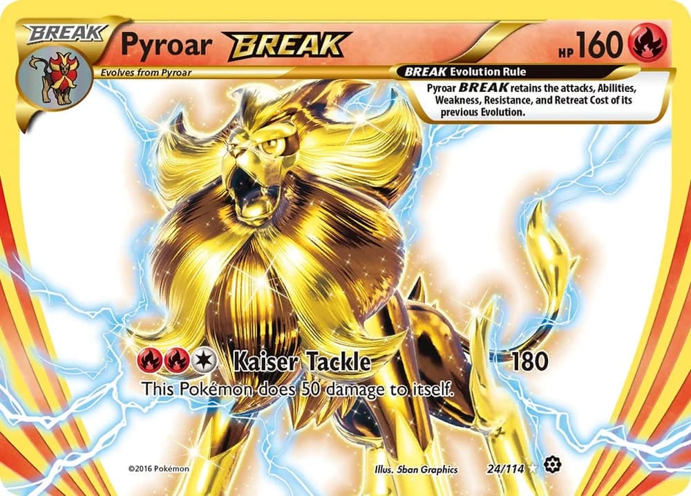 Pyroar BREAK Steam Siege 24 Pokémon card