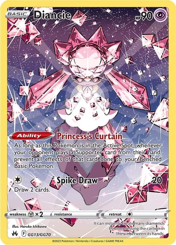 Diancie Crown Zenith GG13 Pokémon card