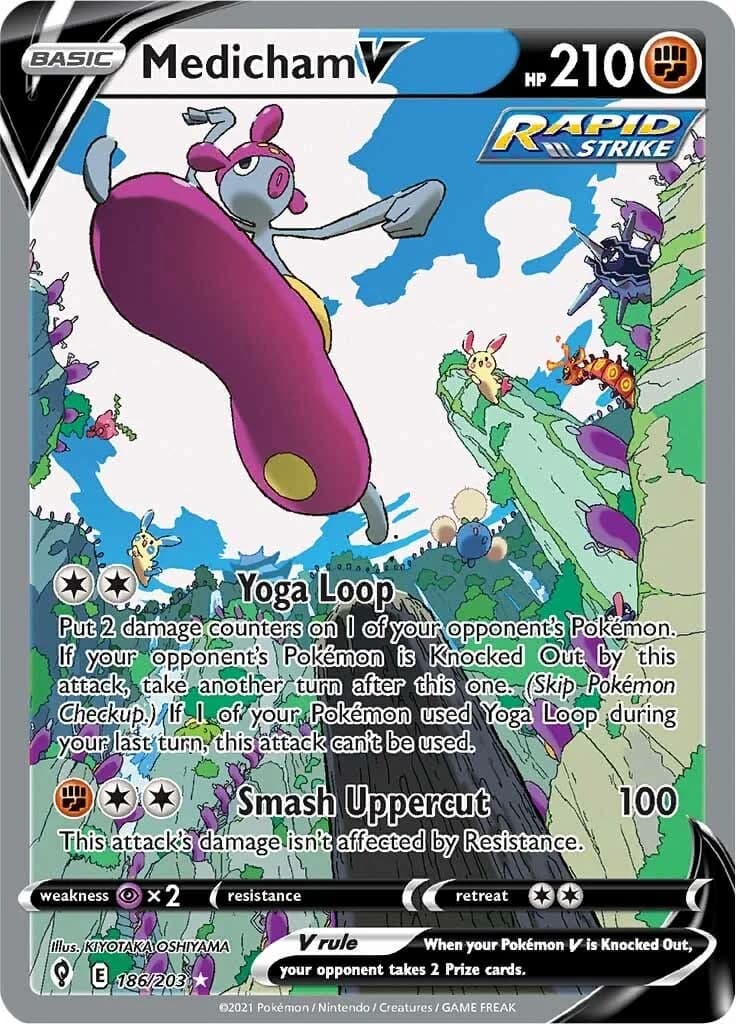 Medicham V Evolving Skies 186 Pokémon card