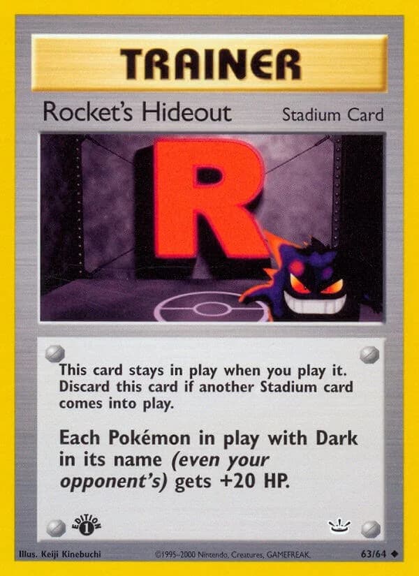 Rocket's Hideout [1st Edition] Neo Revelation 63 Pokémon card