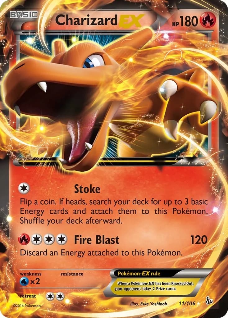 Charizard EX Flashfire 11 Pokémon card