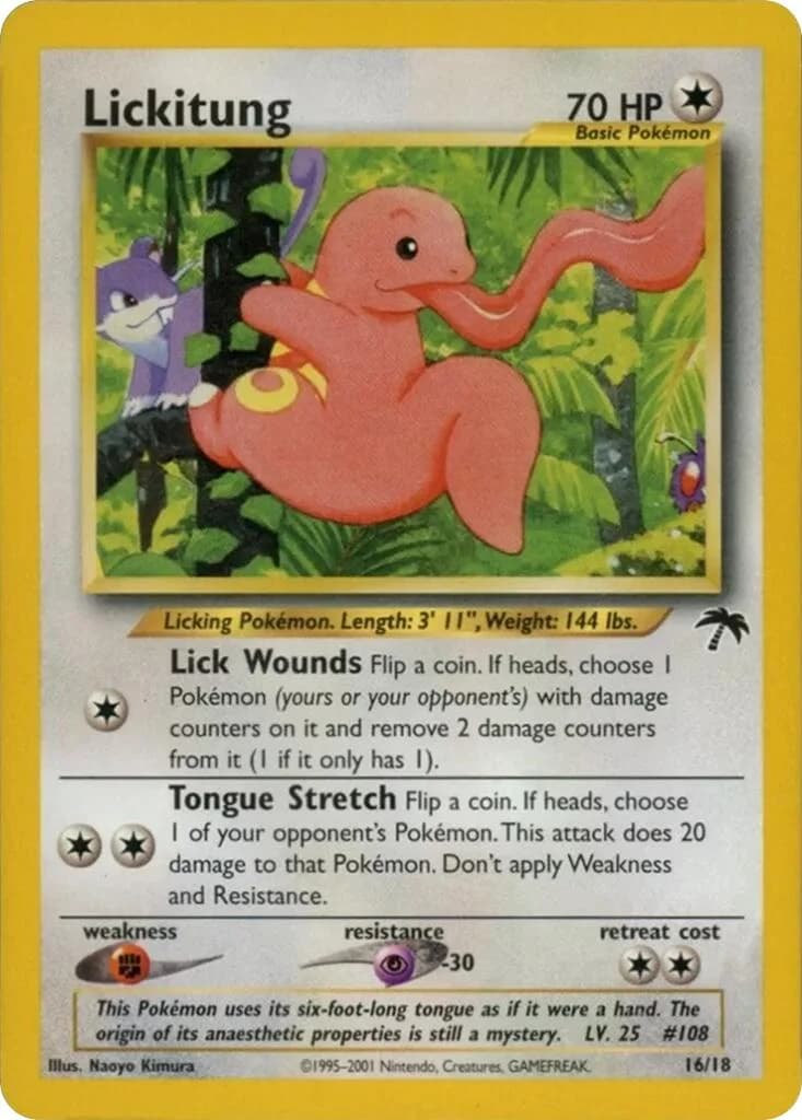 Lickitung Southern Islands 16 Pokémon card