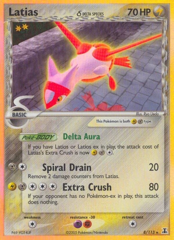 Latias Delta Species 8 Pokémon card