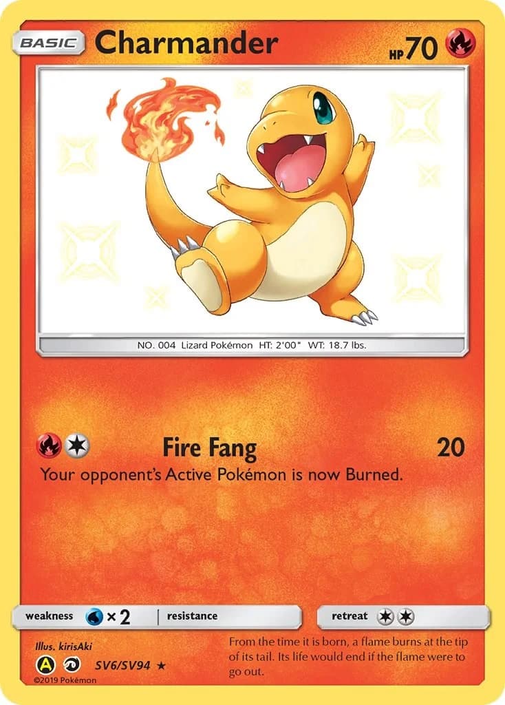 Charmander Hidden Fates SV6 Pokémon card
