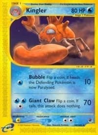 Kingler [Reverse Holo] Expedition 50 Pokémon card