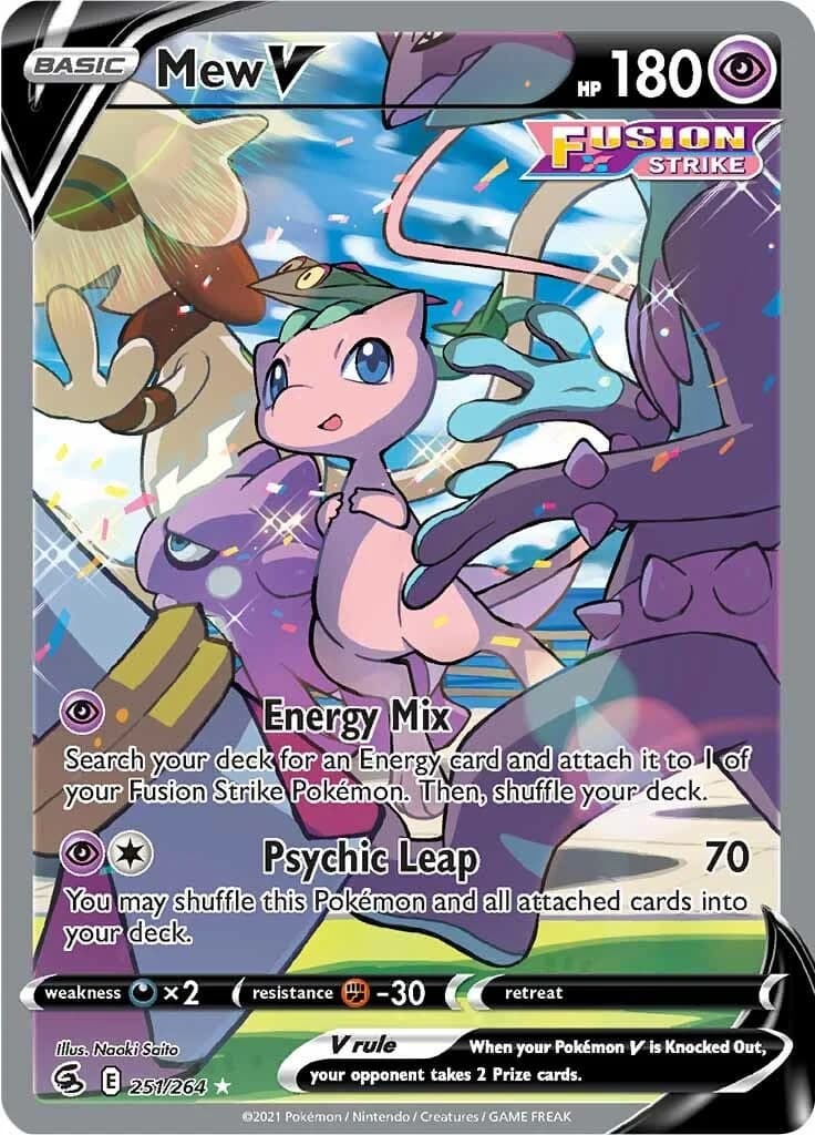 Mew V Fusion Strike 251 Pokémon card