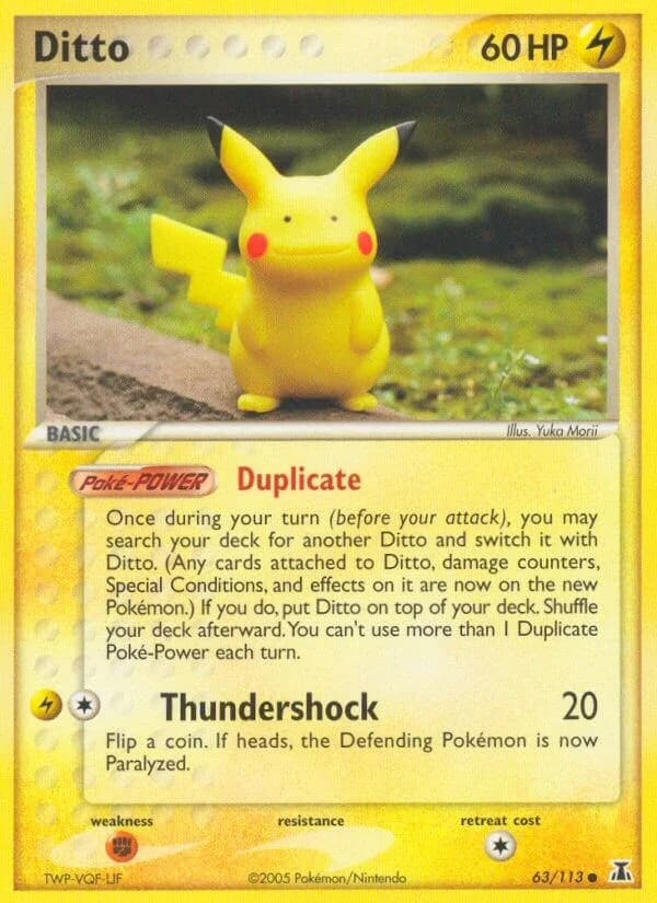 Ditto (Pikachu) Delta Species 63 Pokémon card