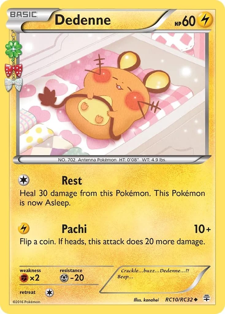 Dedenne Generations RC10 Pokémon card