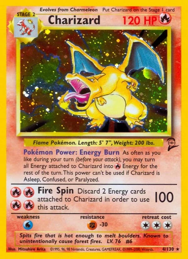 Charizard Base Set 2 4 Pokémon card