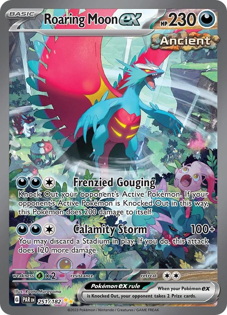 Roaring Moon ex Paradox Rift 251 Pokémon card