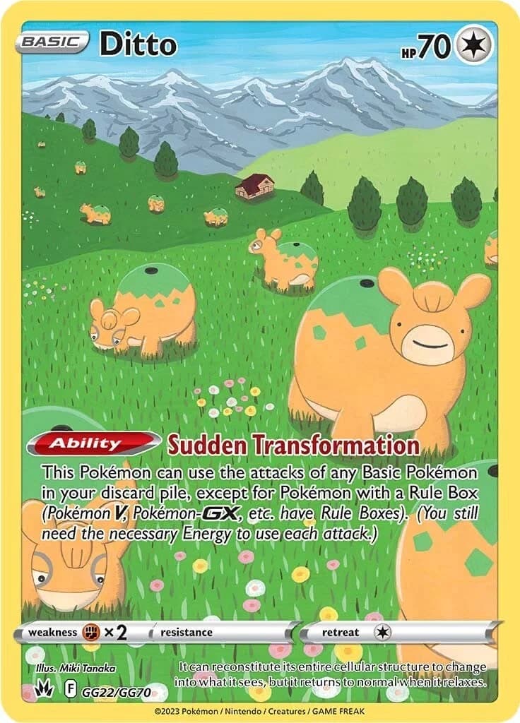 Ditto Crown Zenith GG22 Pokémon card