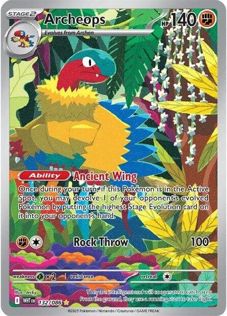 Archeops White Flare 132 Pokémon card
