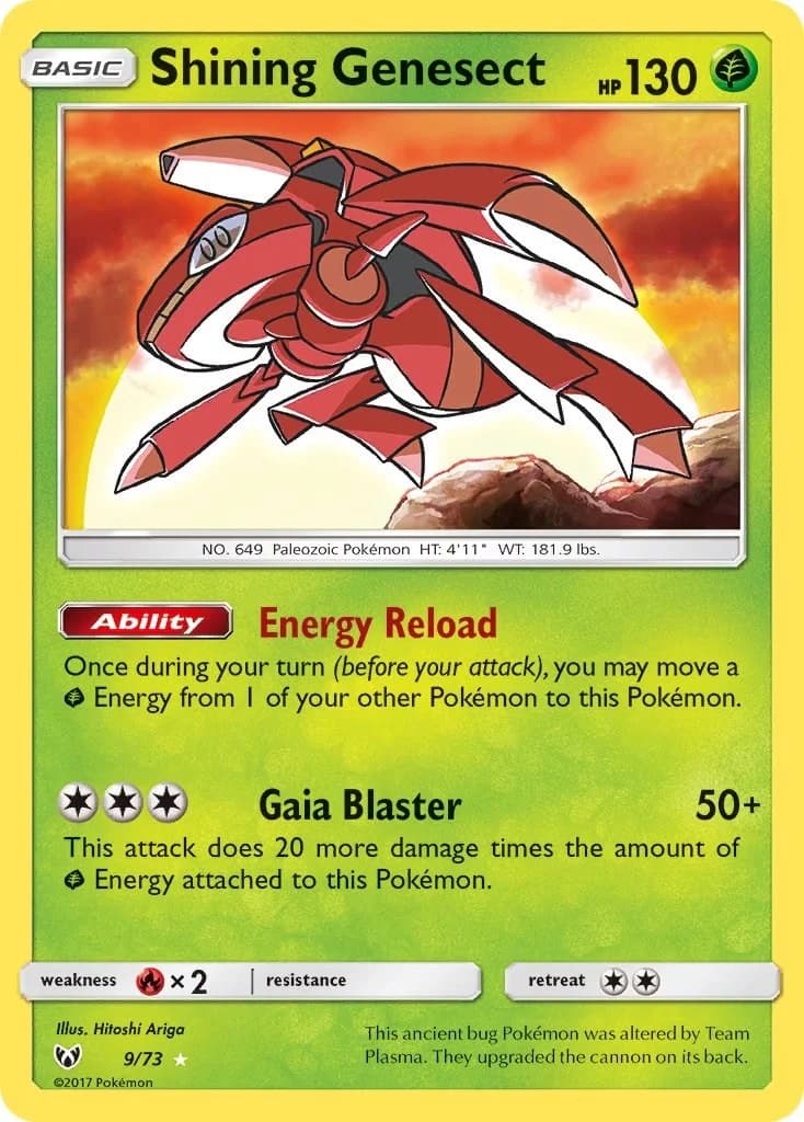 Shining Genesect Shining Legends 9 Pokémon card