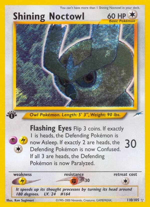 Shining Noctowl [Unlimited] Neo Destiny 110 Pokémon card