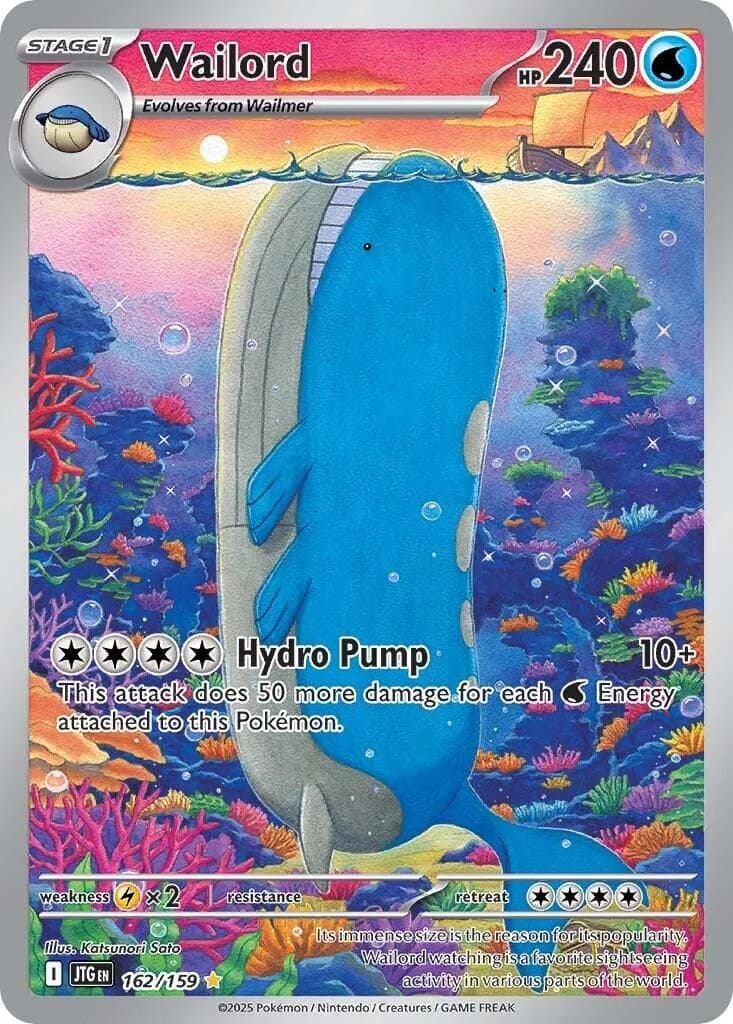 Wailord Journey Together 162 Pokémon card
