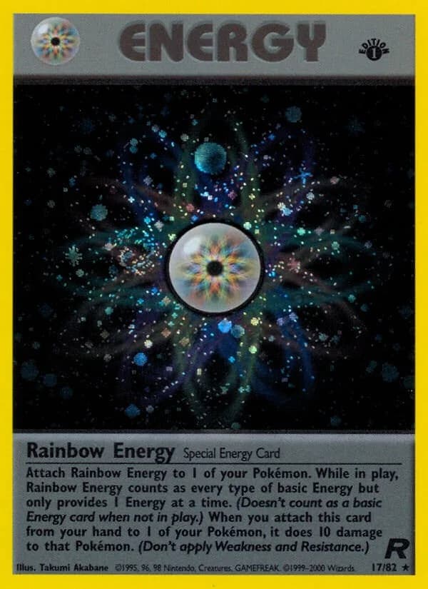 Rainbow Energy [1st Edition] Team Rocket 17 Pokémon card