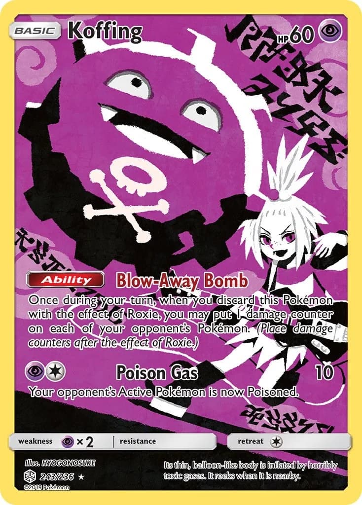 Koffing Cosmic Eclipse 243 Pokémon card