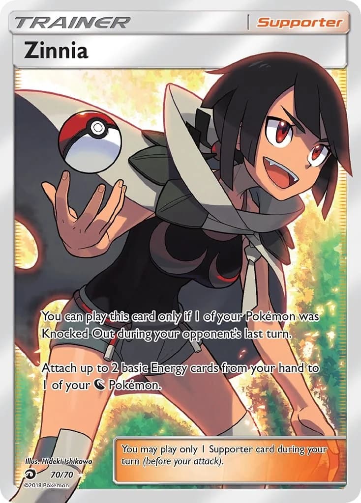 Zinnia Dragon Majesty 70 Pokémon card