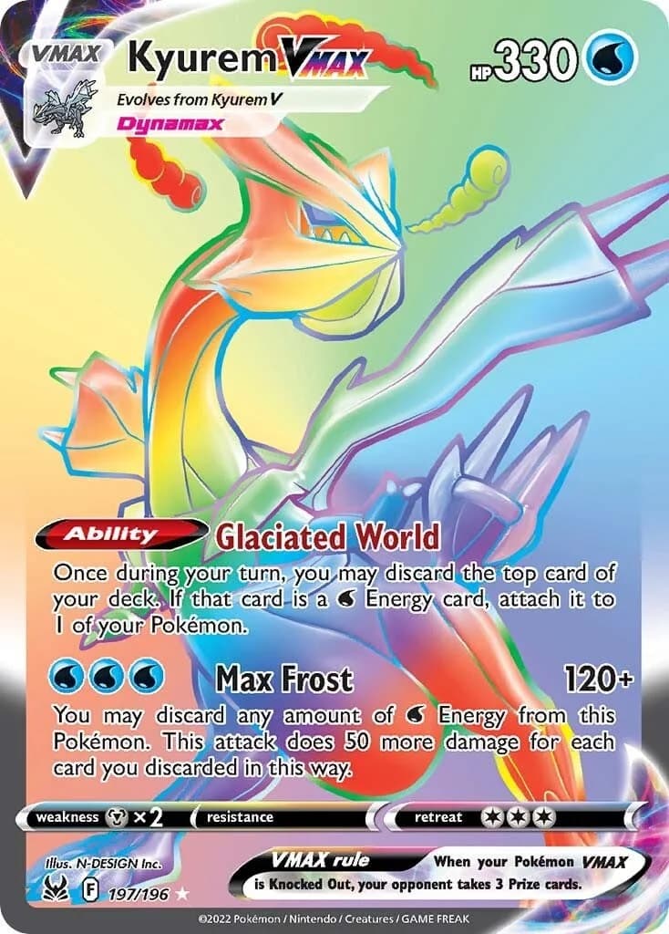 Kyurem VMAX Lost Origin 197 Pokémon card
