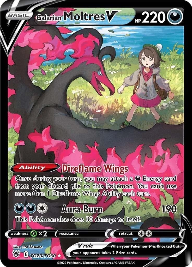 Galarian Moltres V Astral Radiance TG20 Pokémon card