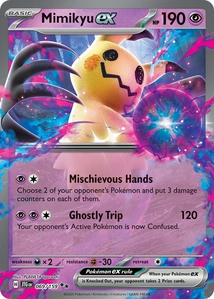 Mimikyu ex Journey Together 69 Pokémon card