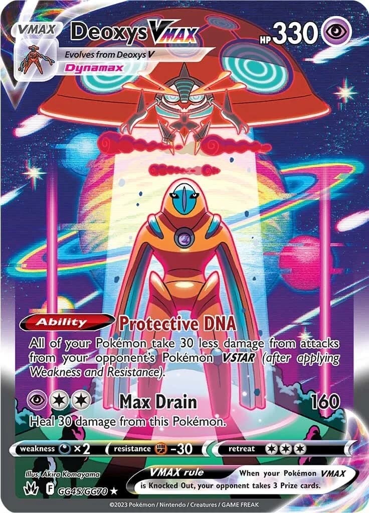 Deoxys VMAX Crown Zenith GG45 Pokémon card