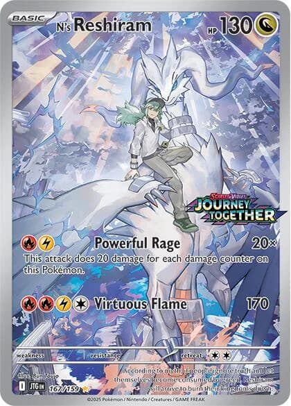 N's Reshiram [Stamped] Journey Together 167 Pokémon card