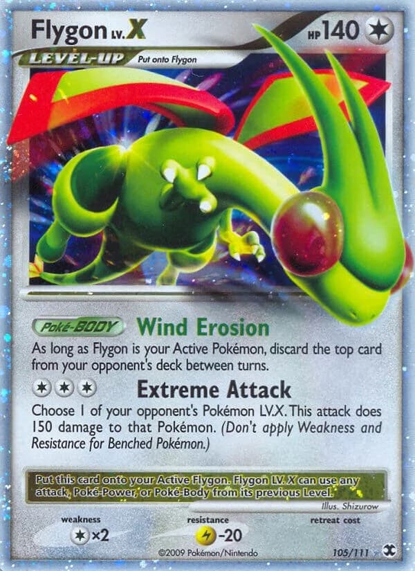 Flygon LV.X Rising Rivals 105 Pokémon card
