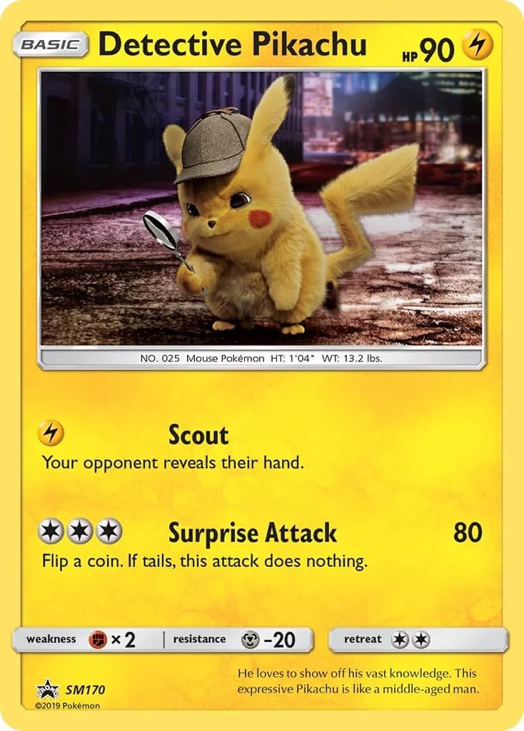 Detective Pikachu Promo SM170 Pokémon card