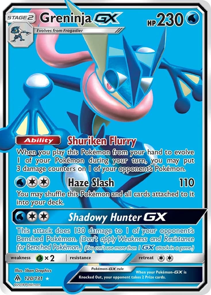 Greninja-GX Forbidden Light 120 Pokémon card
