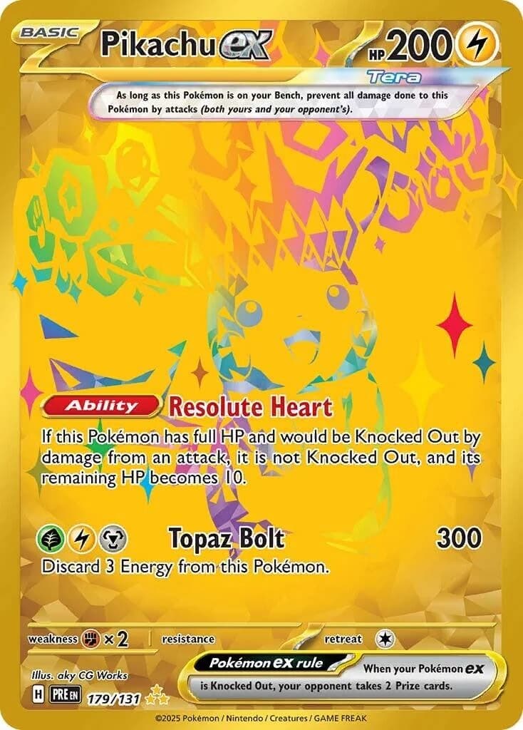 Pikachu ex Prismatic Evolutions 179 Pokémon card