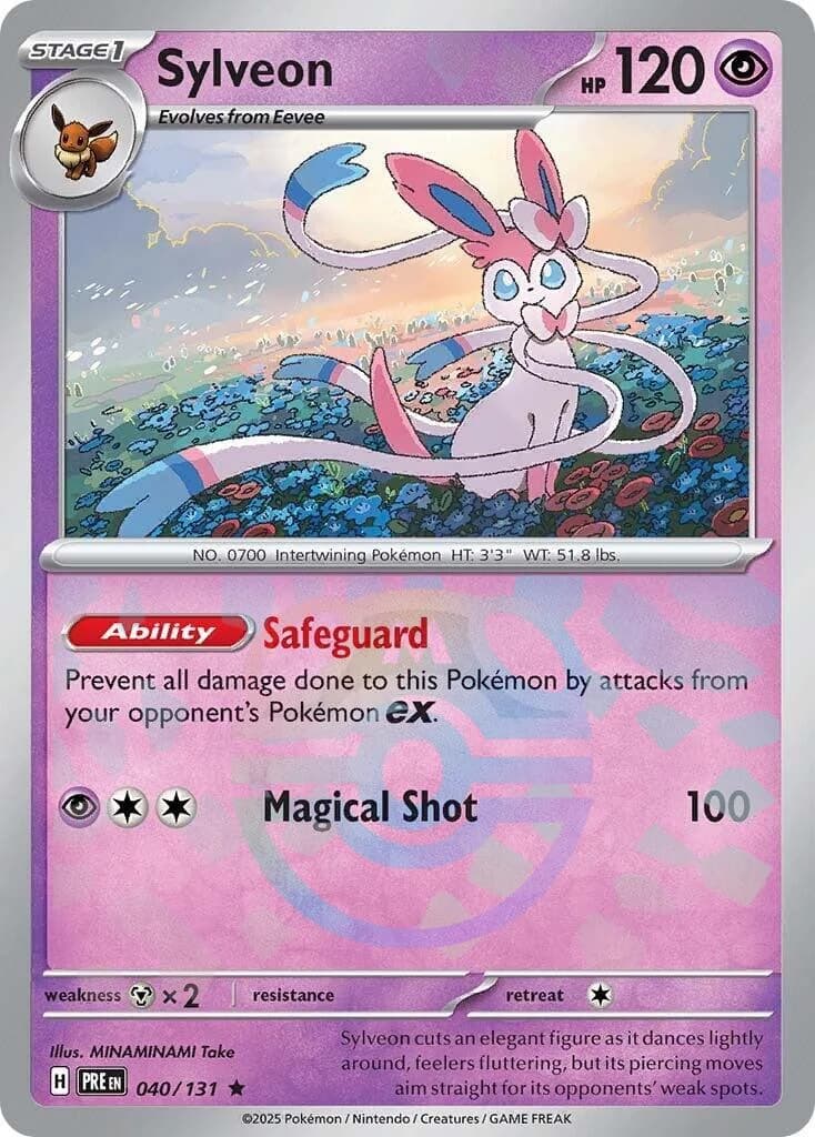 Sylveon [Master Ball] Prismatic Evolutions 40 Pokémon card