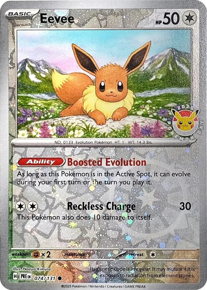 Eevee [Pokemon Day] Prismatic Evolutions 74 Pokémon card