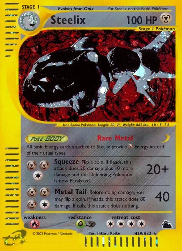 Steelix Skyridge H29 Pokémon card