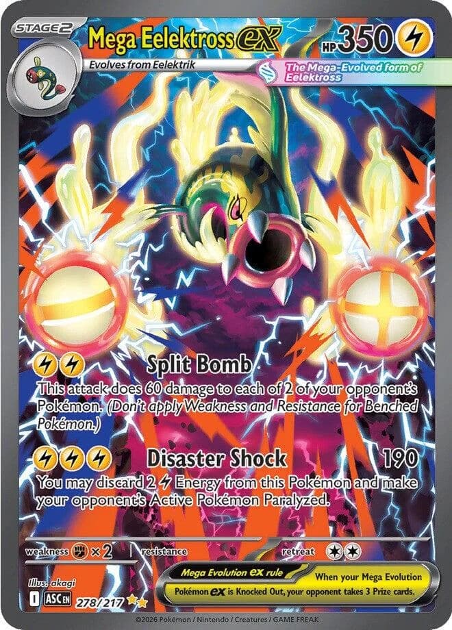 Mega Eelektross Ex Ascended Heroes 278 Pokémon card