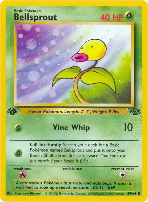 Bellsprout [1st Edition] Jungle 49 Pokémon card