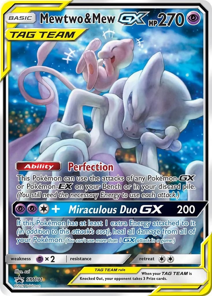 Mewtwo & Mew GX Promo SM191 Pokémon card