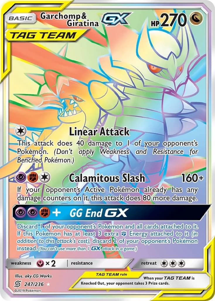 Garchomp & Giratina GX Unified Minds 247 Pokémon card