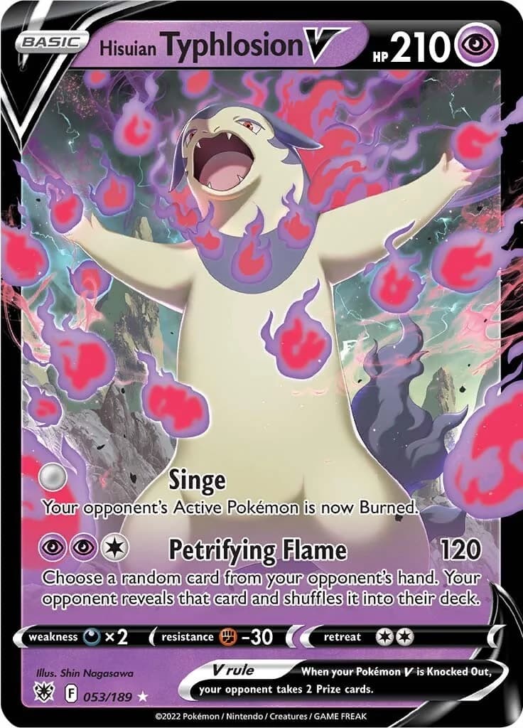 Hisuian Typhlosion V Astral Radiance 53 Pokémon card