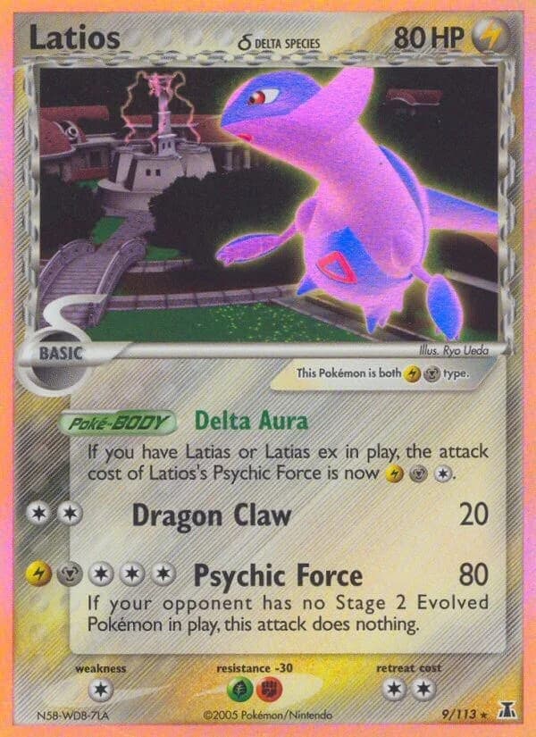 Latios [Reverse Holo] Delta Species 9 Pokémon card