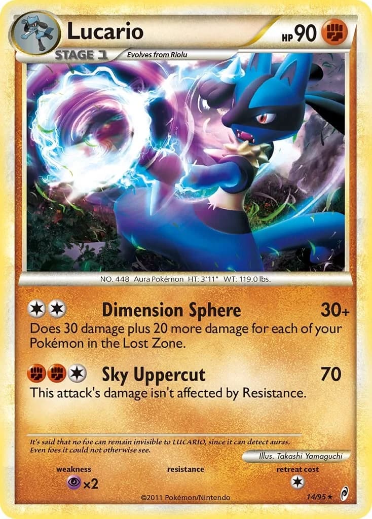 Lucario [Reverse Holo] Call of Legends 14 Pokémon card