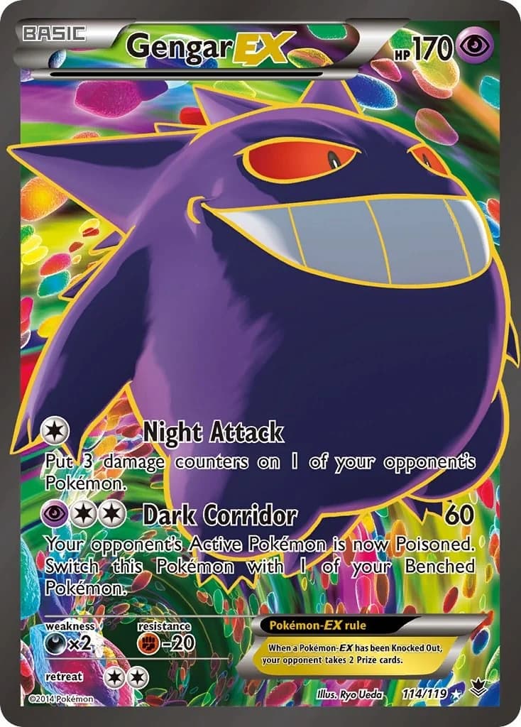 Gengar EX Phantom Forces 114 Pokémon card