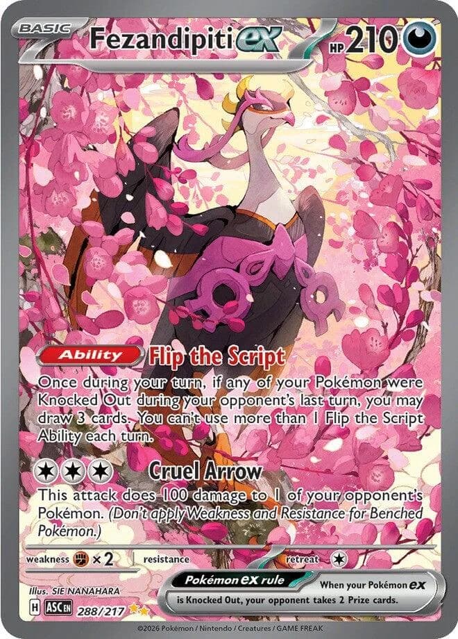 Fezandipiti Ex Ascended Heroes 288 Pokémon card