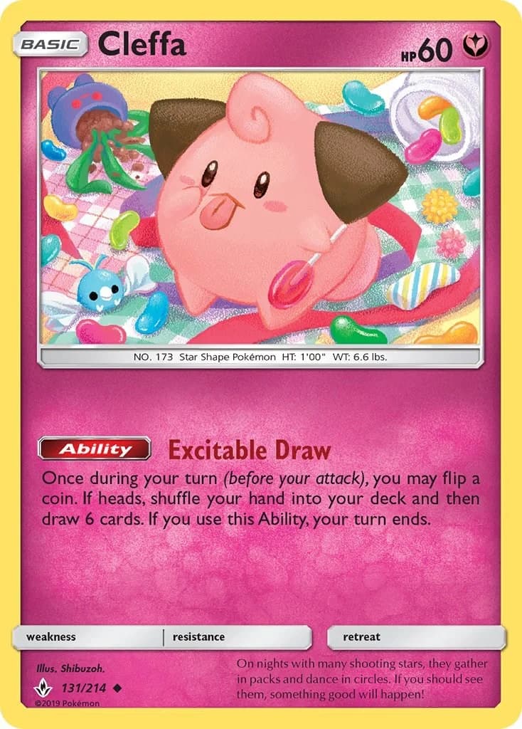 Cleffa [Reverse Holo] Unbroken Bonds 131 Pokémon card