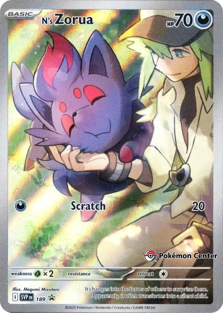 N's Zorua [Pokemon Center] Promo 189 Pokémon card