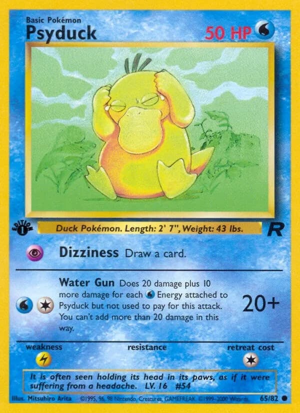 Psyduck [1st Edition] Team Rocket 65 Pokémon card