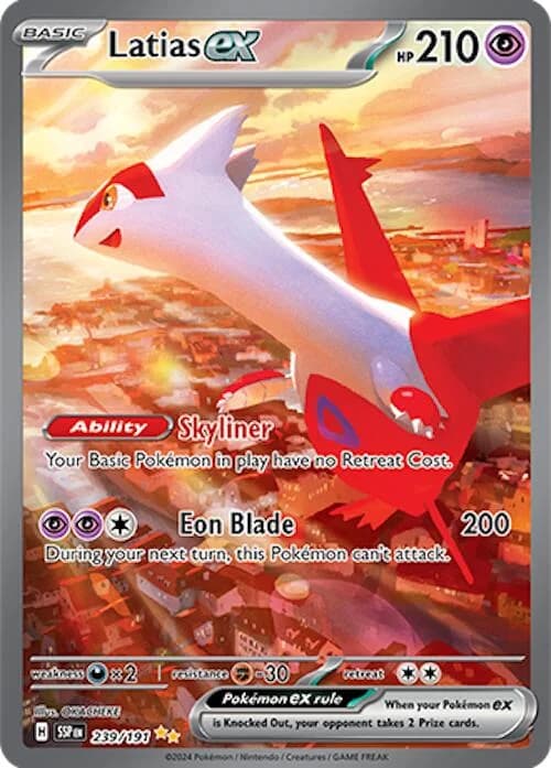 Latias ex Surging Sparks 239 Pokémon card