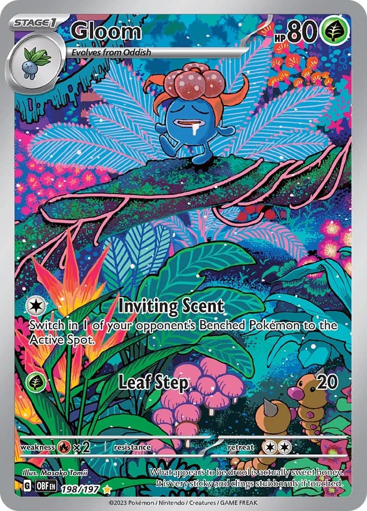 Gloom Obsidian Flames 198 Pokémon card