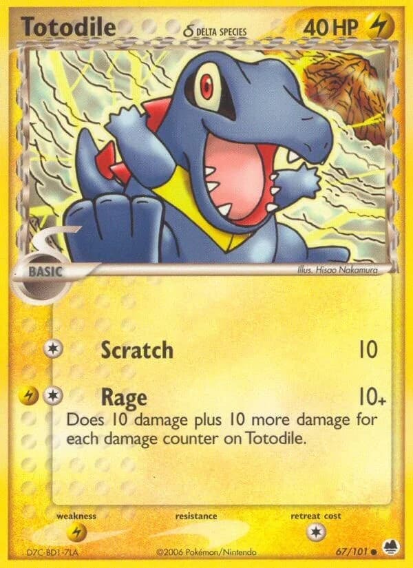 Totodile [Reverse Holo] Dragon Frontiers 67 Pokémon card