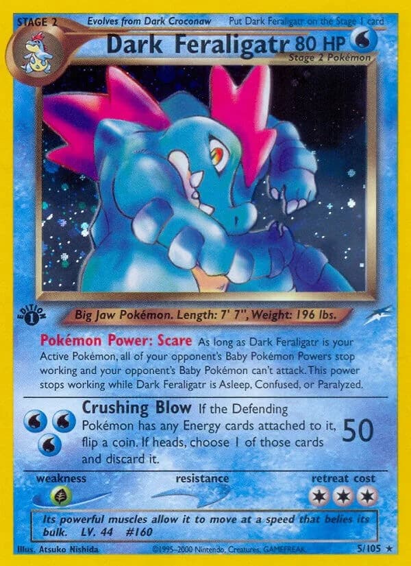 Dark Feraligatr [Unlimited] Neo Destiny 5 Pokémon card